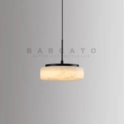 Luxury Natural Marble LED Pendant Lights Natural Stone Home Hotel Shop Dining Table Hanging Lamp Decoration Bar LED Chandeliers