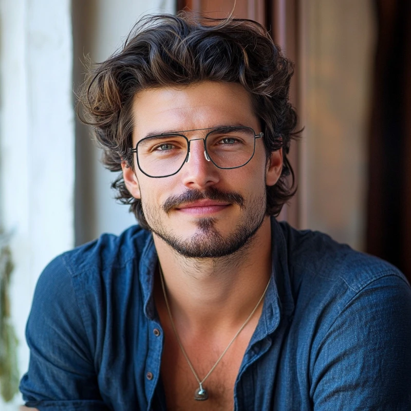 BLMUSA New Ultralight Pilot Anti Blue Light Prescription Glasses Men Fashion Large Frame Myopia Progressive Optical Eyeglasses - Image 2