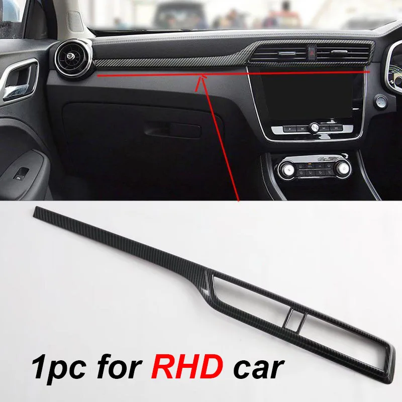 

For MG ZS 2017-2024 Carbon Pattern on The Decorative Strip of The Center Console