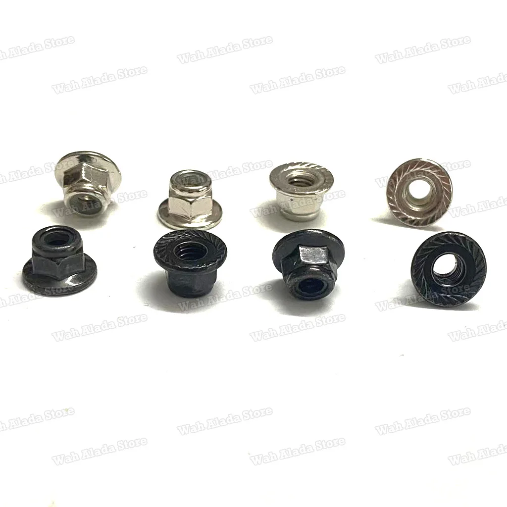 8Pcs/Bag M5 Metal Flange Nut Nylon Insert Gasket Nut Self-locking Hex Nut For RC Drone CW CCW Motor Anti-loose Anti Slip Nut