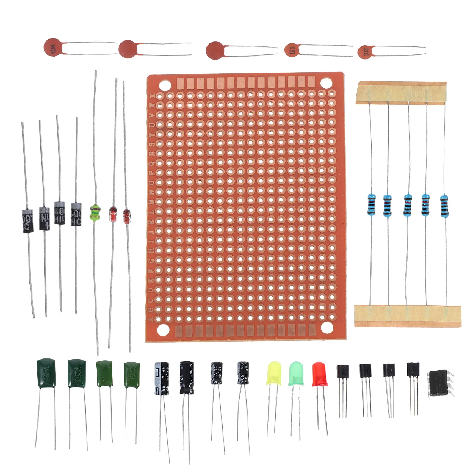 

1Set Soldering Practice Kit for Adults Beginners Plastic Soldering Board Welding Learning Kit Electronics Skill Training