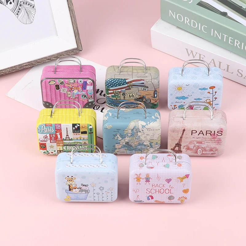 Colorful Mini Tin Box Sealed Jar Packing Boxes Jewelry, Candy Box Small Storage Boxes Cans Coin Earrings, Headphones Gift Box