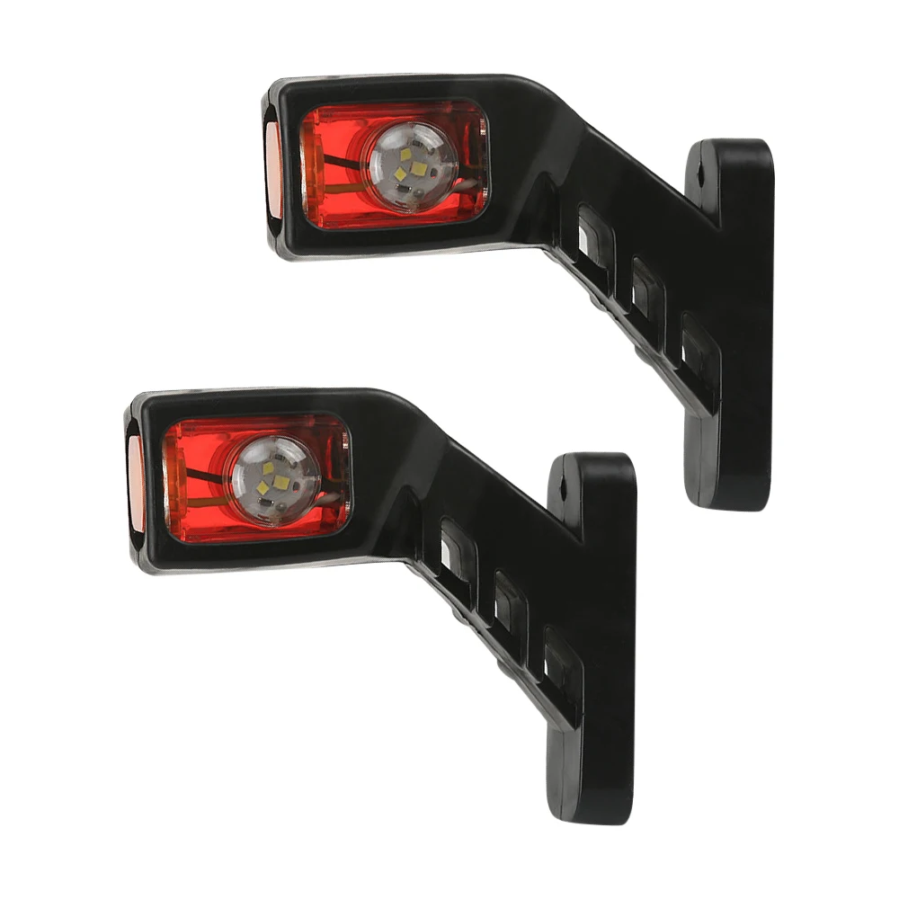 1Pair Truck 3-sided 9LED 24V Side Marker Lights 12V Trailer Outline Lamp Clearance Lights Tail Light For Volvo truck For Scania