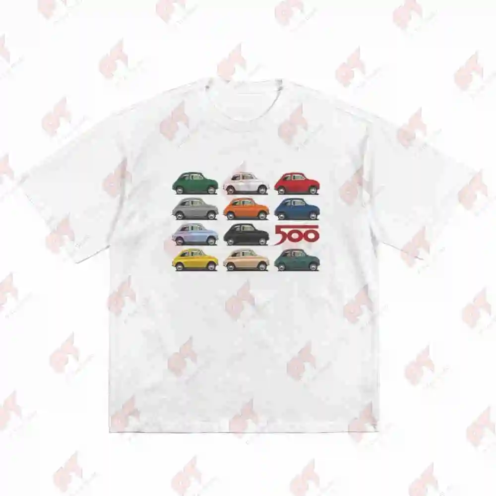 500 Inspired Vintage Italian Classic Automobile Short Sleeve Tee 100% Cotton T-Shirt