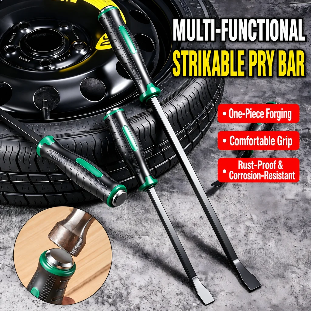 Motorcycle Tire Lever Pry Bar Steel Anti-Scratch Long Handle For Car Bicycle Tire Removal Replacement Repair Hand Tools