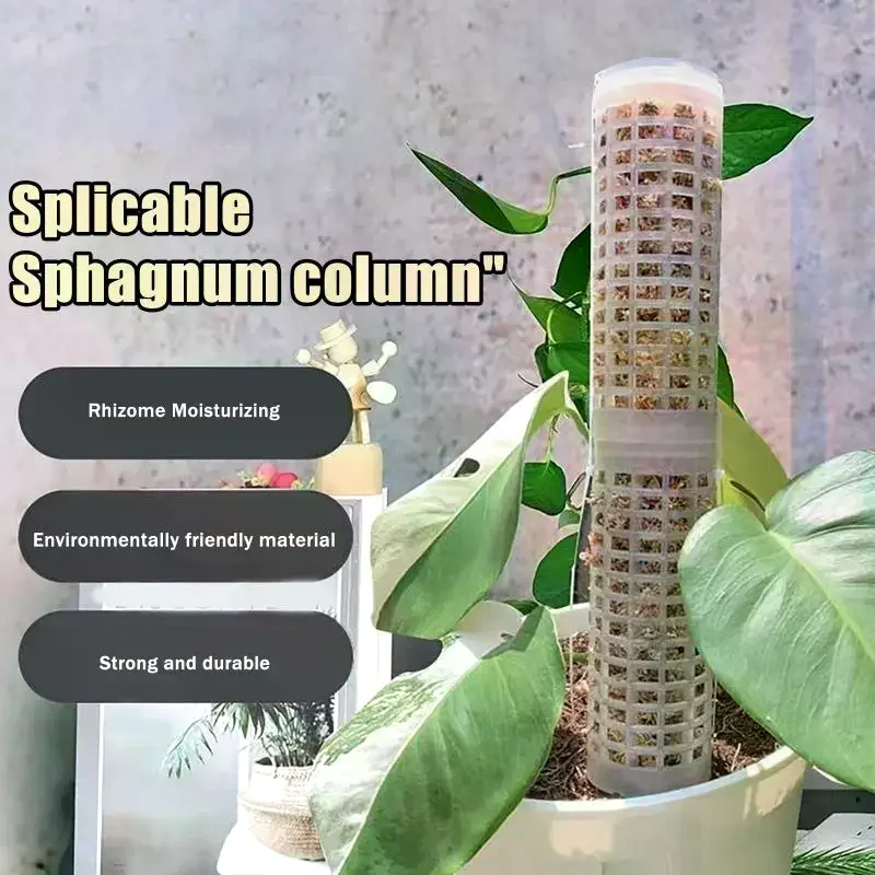 

6Pcs Moss Pole Plastic Plant Stand Indoor Climbing Plants Guardian Tutors Pot Moss Stick For Plants Growth Garden Supports