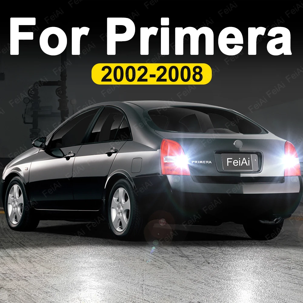 

For Nissan Primera P12 WP12 LED Reverse Lights Backup Reversing Light 2002 2003 2004 2005 2006 2007 2008 Primera Accessories