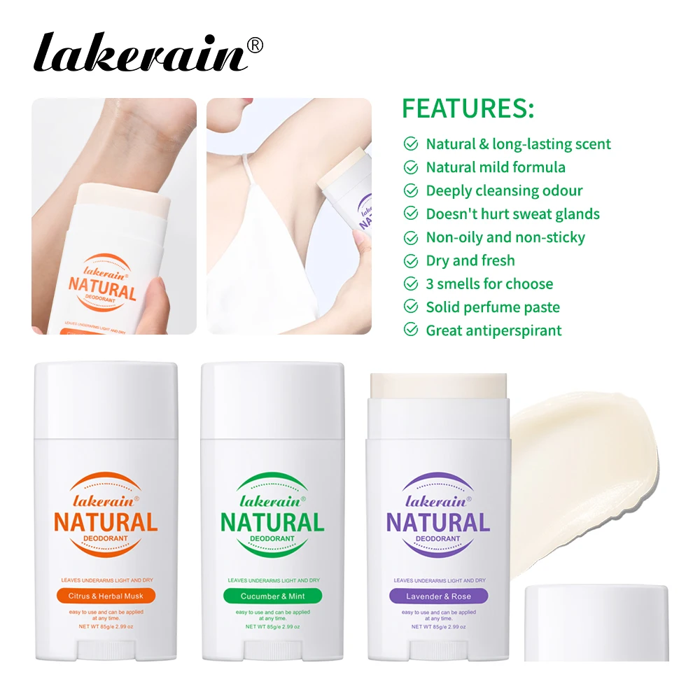 Underarm Deodorants Odor Remover Balm Armpit Stick Antiperspirant Natural Odor Control Full Body Summer Men Women