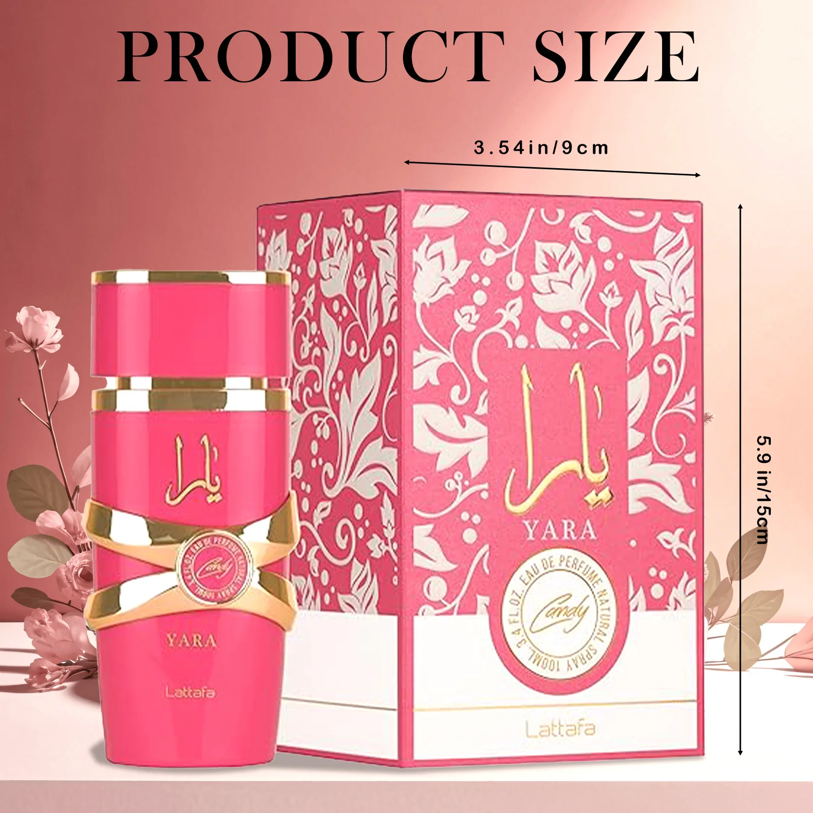 عبوة واحدة 3.4 أونصة/100 مل لاتافا يارا كاندي EDP – الماندرين الأخضر |   فاكهي وزهور جورماند |   عطر فاخر يدوم 24 ساعة