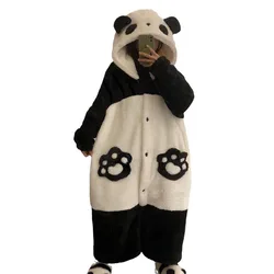 Unisex the Panda Robes Costumes Onesies Kigurumi Cosplay Pajamas Adult Pyjamas Animal Sleepwear Jumpsuit