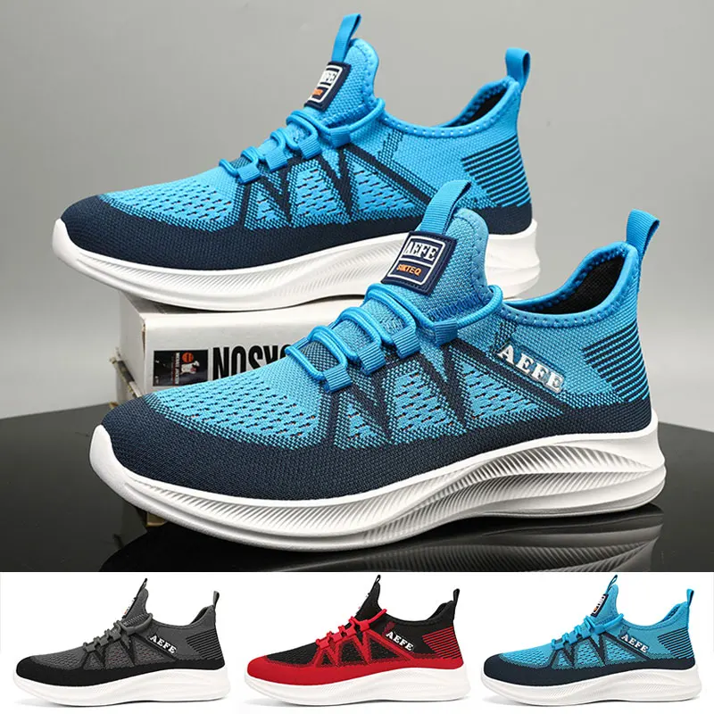 

Men Running Shoes Outdoor Tennis Shoes Mesh Lightweight Athletic Shoes Lace Up Breathable Men Sneakers Plus Size 40-47