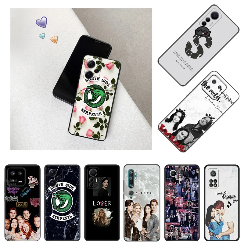 

Riverdale South Serpents Phone Case for Xiaomi 12 Pro 12x 12t 13 Redmi Note13 13c 12s 12c Note12 Lite Shell Black Cases Cover