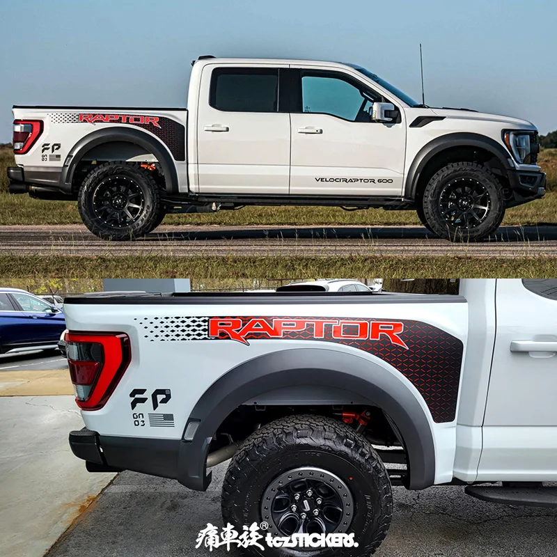 New leather truck Car sticker FOR Ford Raptor F150 2023 body hood customized fashionable sports decal accessories