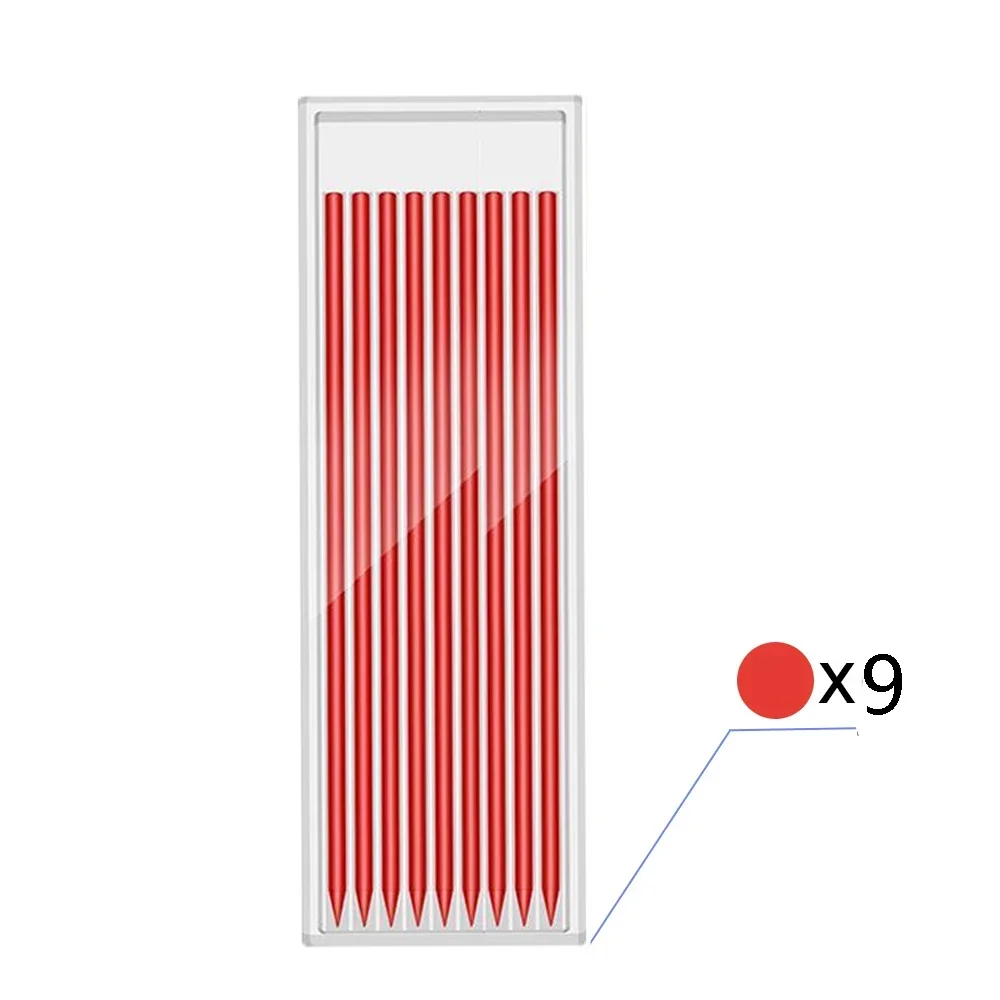 Recharge de crayon mécanique effaçable HB, mines colorées, peinture artistique, outil de dessin, travail de calcul, construction, fournitures de papeterie, 2.8mm