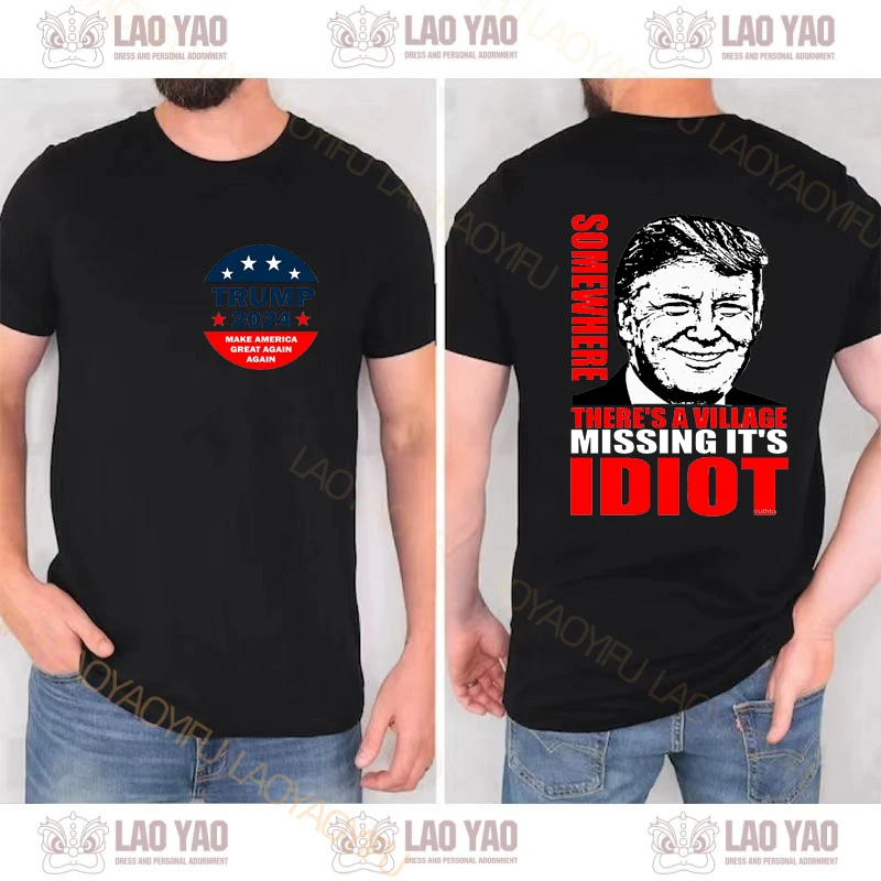 I Will Be Back Harajuku 45-47 Graphic T Shirts Trump 2024 Streetwear Humor Short Sleeved T-shirt Goth Clothes Tops Kpop Y2k Men