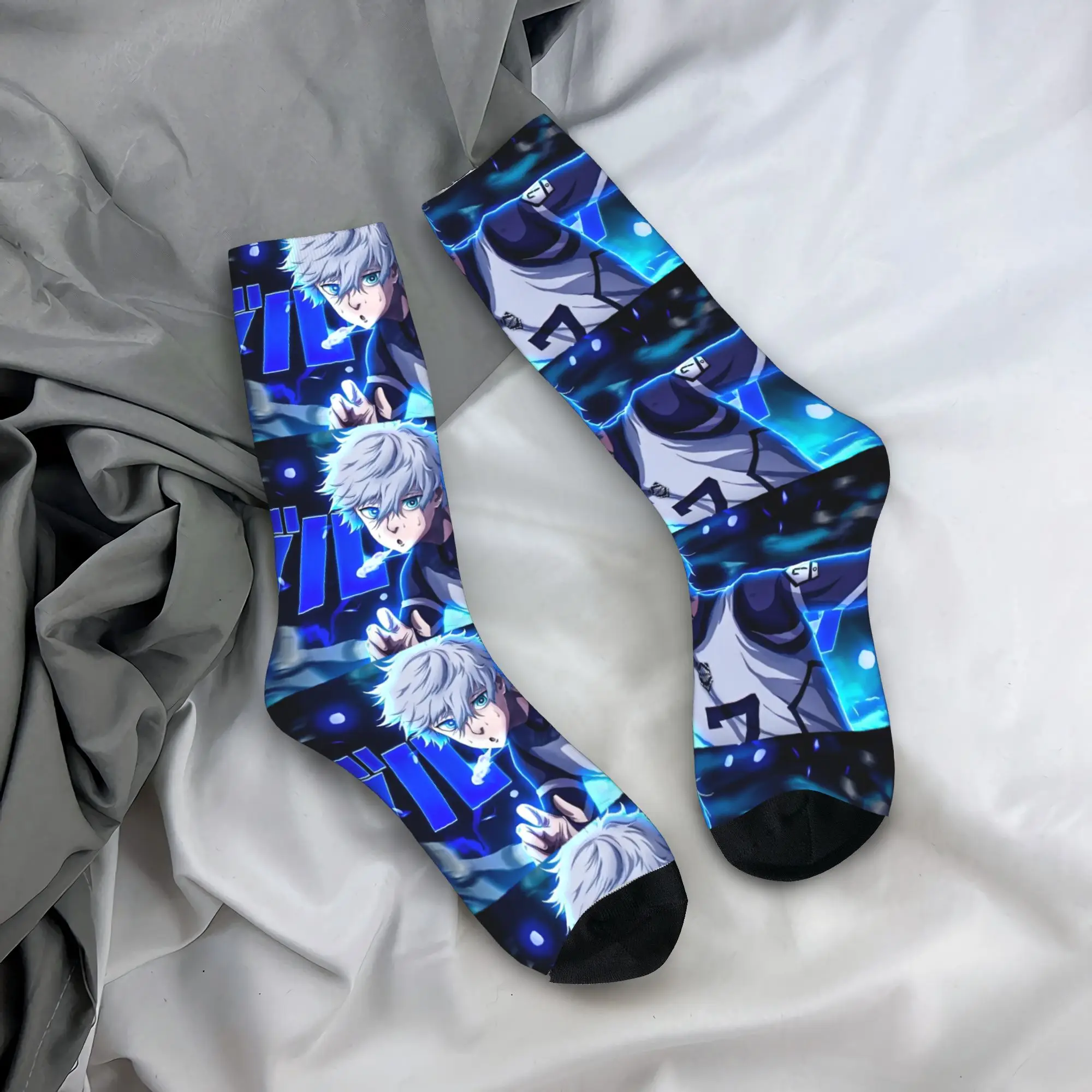 Manga Nagi Seishiro Blue Lock Socks  Anti Sweat Stockings Women Men Soft Skateboard Socks Spring Casual Design Socks