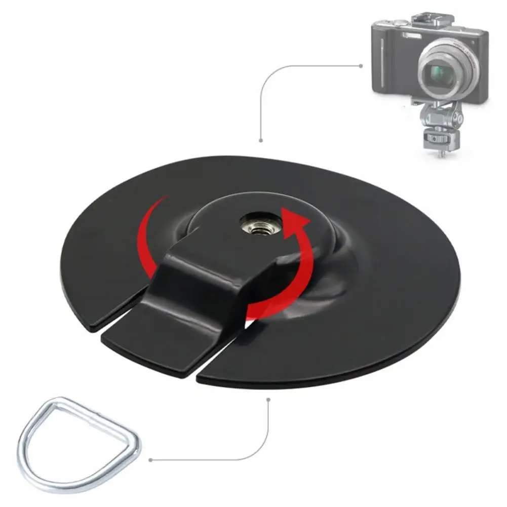 Portable Action Camera Base Surfboard Action Camera Mount Base with D-ring 1/4-inch Thread Kayak Holder Sup Paddle Board Sports