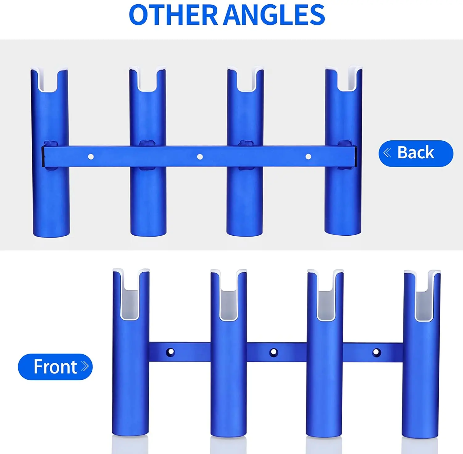 Aluminium Fishing Rod Holder,Rod Holder,Wall-Mounted Rod Rack for Marine Boat, Yacht, Camper,RV