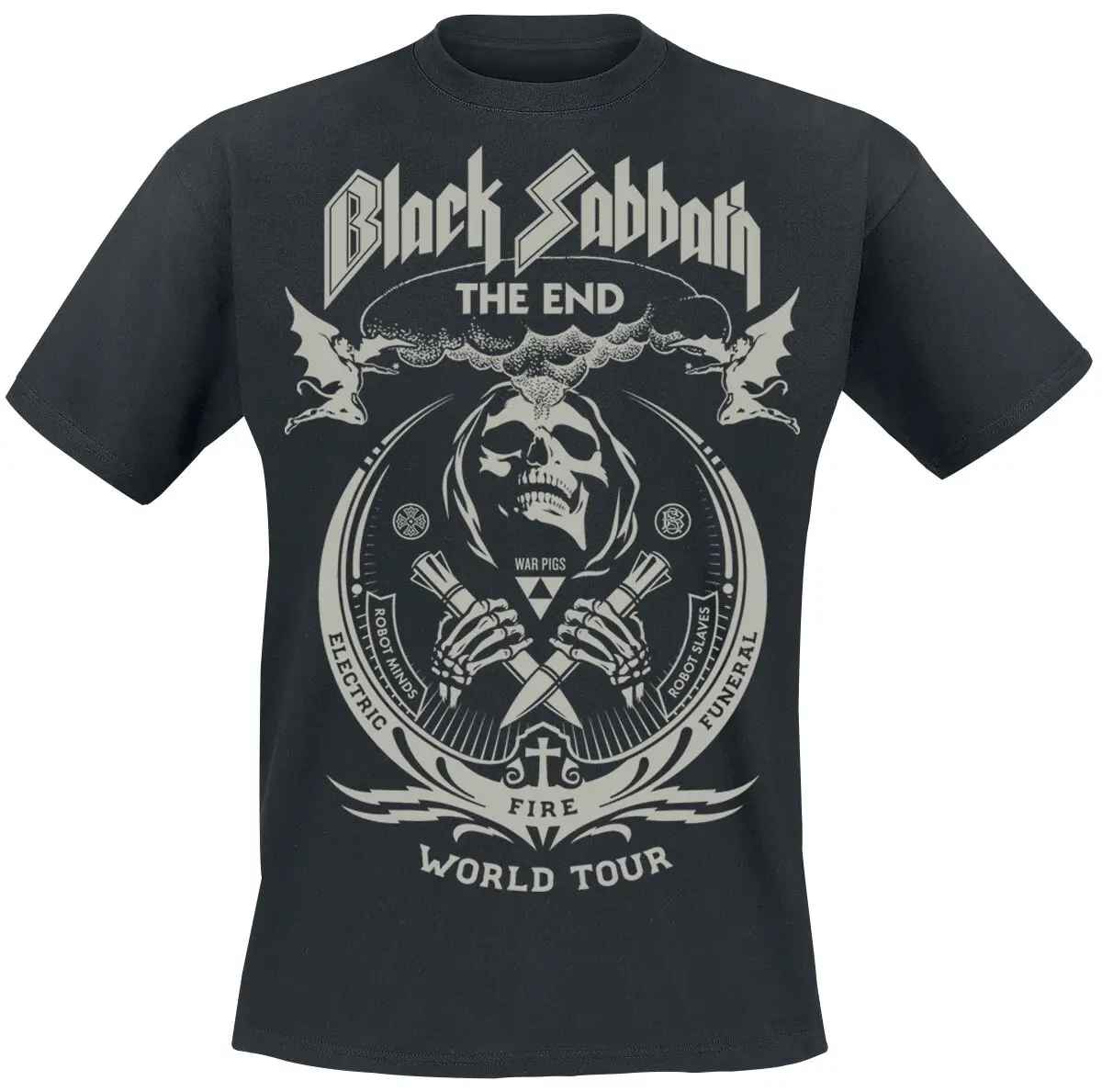 Apocalyptic Death Dark Rock Heavy Metal Print T-Shirt - Summer 100% Cotton Men's and Women's Short-Sleeved T-Shirt