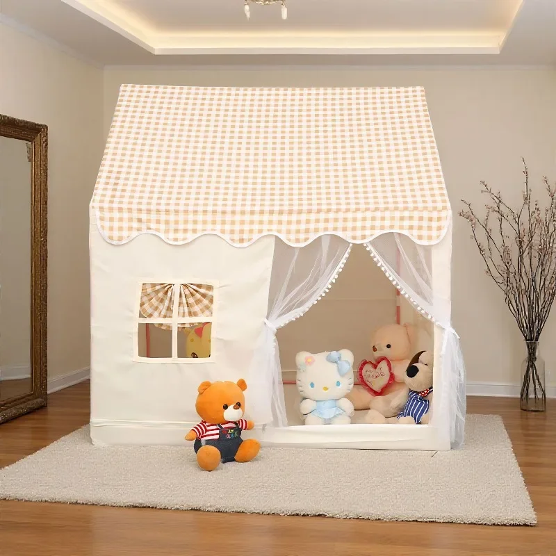 Factory Direct Kids Indoor Tent Playhouse Princess Castle Peach Skin Velvet Fabric Gender Neutral Indoor Children's Tent