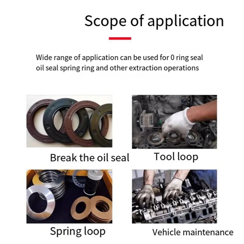 6 قطعة السيارات السيارات مركبة النفط ختم المفكات مجموعة O-حلقة ختم طوقا مجتذب مزيل اختيار السنانير