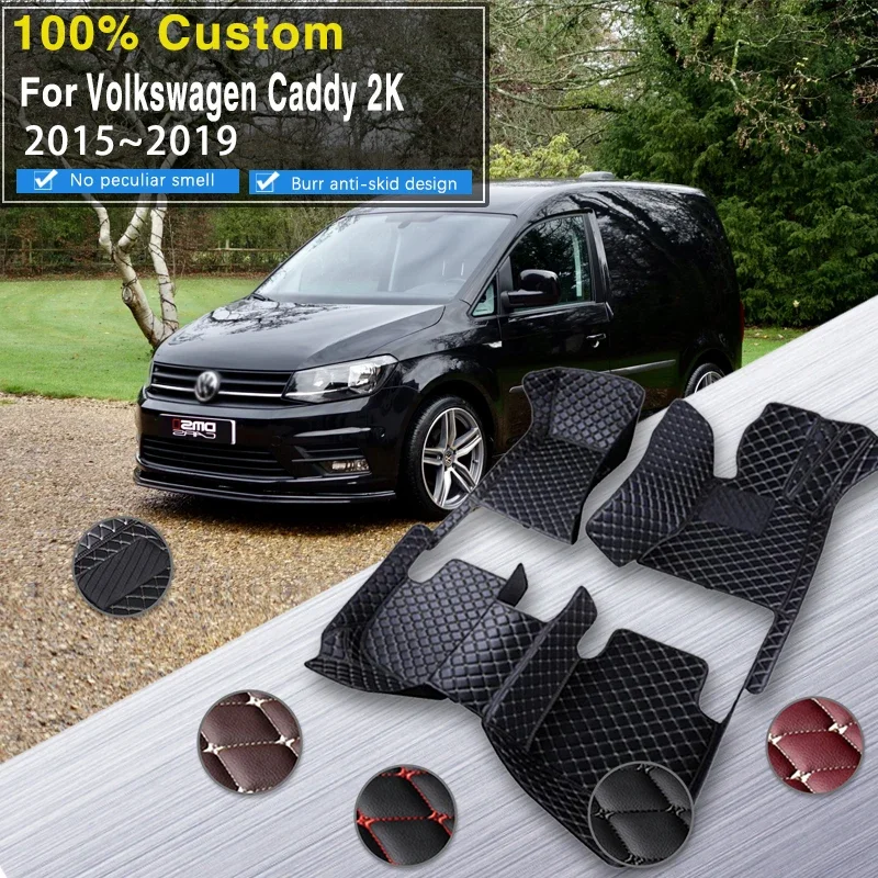 Complete RHD Car Mats For VW Volkswagen Caddy 2K 2015~2019 Waterproof Accesorios Para Auto Car Floor Mats Tapetes Para Carro Car