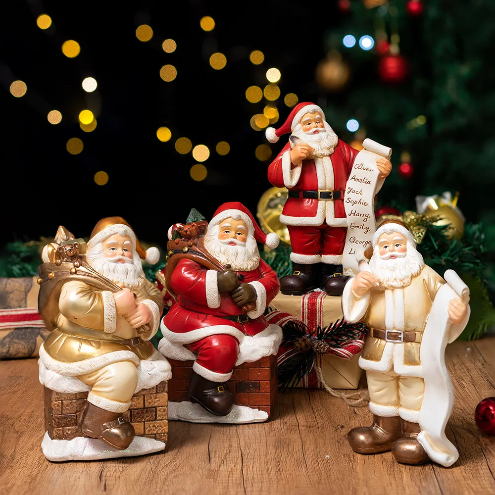 

Resin Santa Claus Figurine‌ – Handmade Christmas Decor, Festive Tabletop Ornament for Home & Office