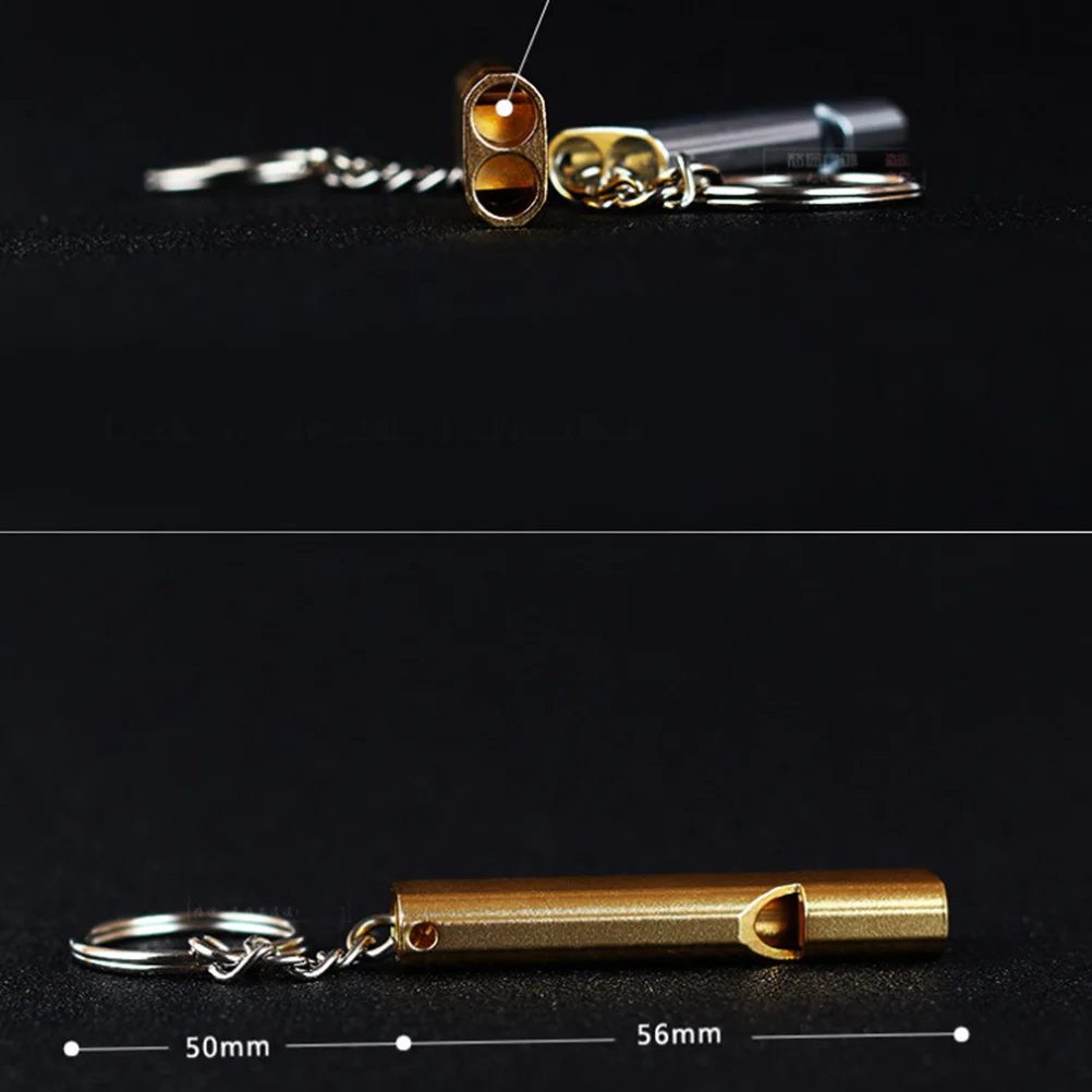 2Pcs Loud Survival Whistle Anodized Aluminum Alloy Emergency Whistle for Long Distance Signaling Outdoor Adventure Water