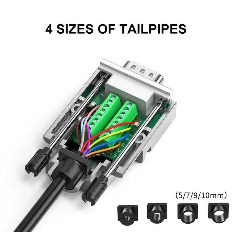 RS232 DB9 DB15 DB25 DB26/37 Breakout Connector Solderless 9 15 25 26 37 Pin Terminal D-SUB Connectors 3+9 VGA Male Female Plug