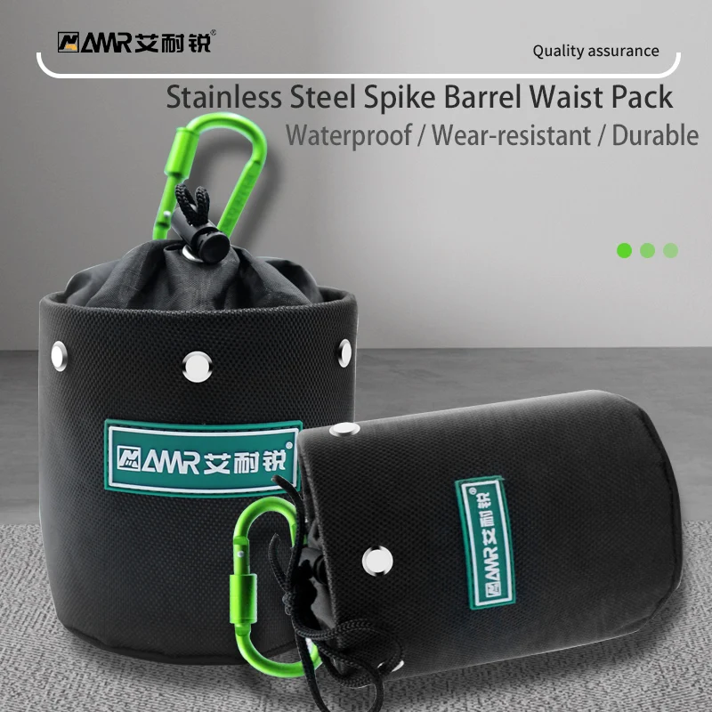 Stainless Nail Barrel Screw Bag Multi Functional Sare Parts Storage Bag Tool Waist bag Thickened Wear-resistant Repair Bag