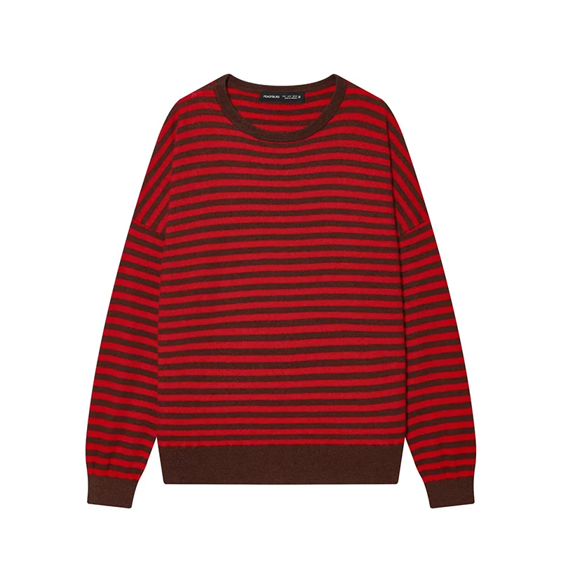 Tidalyf 2026 nuevo jersey de punto para mujer, suéter de moda Retro a rayas, suéter suelto y cálido, Jersey elegante para jóvenes, Tops de punto de calle