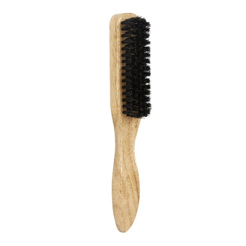 Brosse à cheveux de sanglier, brosse à barbe de barbier, pour femmes et hommes brosse à cheveux brosse à barbe jaune