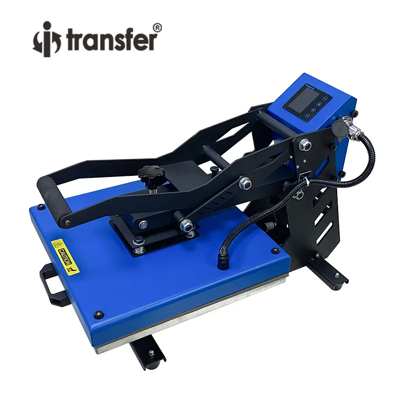 Attrezzatura per la produzione di logo di abbigliamento con trasferimento di calore magnetico piatto ad alta pressione da 40 * 50 cm, con cassetti