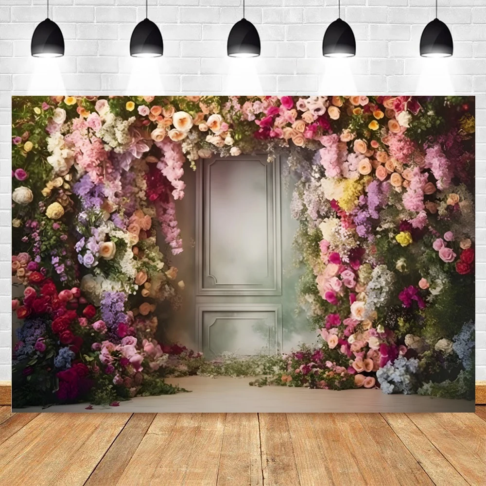 Abstract Flower Photography Backdrop Spring Newborn Baby Shower Birthday Wedding Party Decor Adult Kid Portrait Photo Background