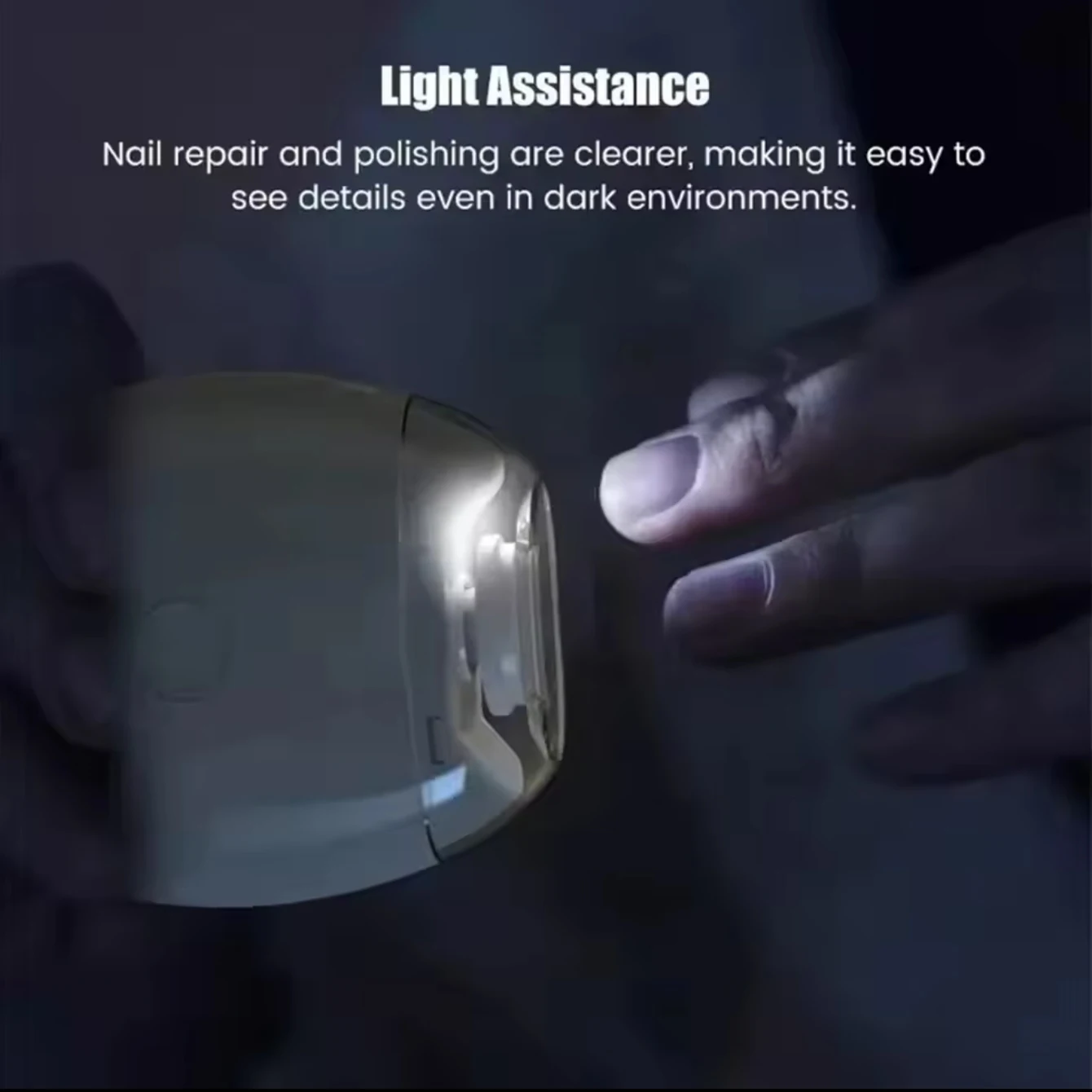2 IN 1 Electric Nail Clipper Cutter With LED Light Automatic Nail Grinder Trimmer For Baby Adult Mini Manicure Tools Nail Care - view 3