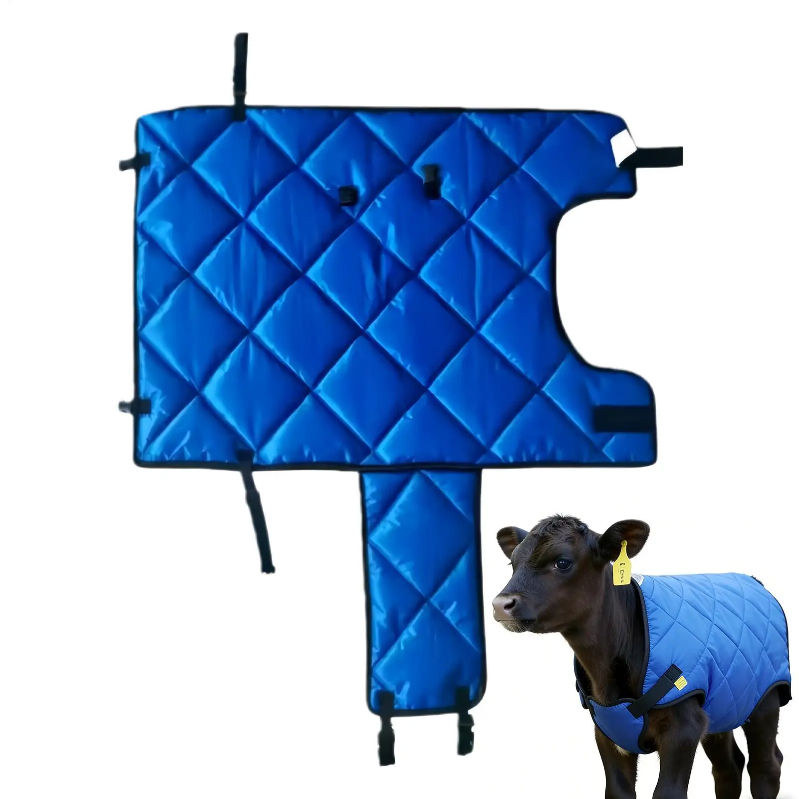 

Foal Blanket Fleece-Lined Warm Clothing Calf Saver Coat Goat Blanket For Cattle Foal Sheep Livestock Small Animal Cow Winter