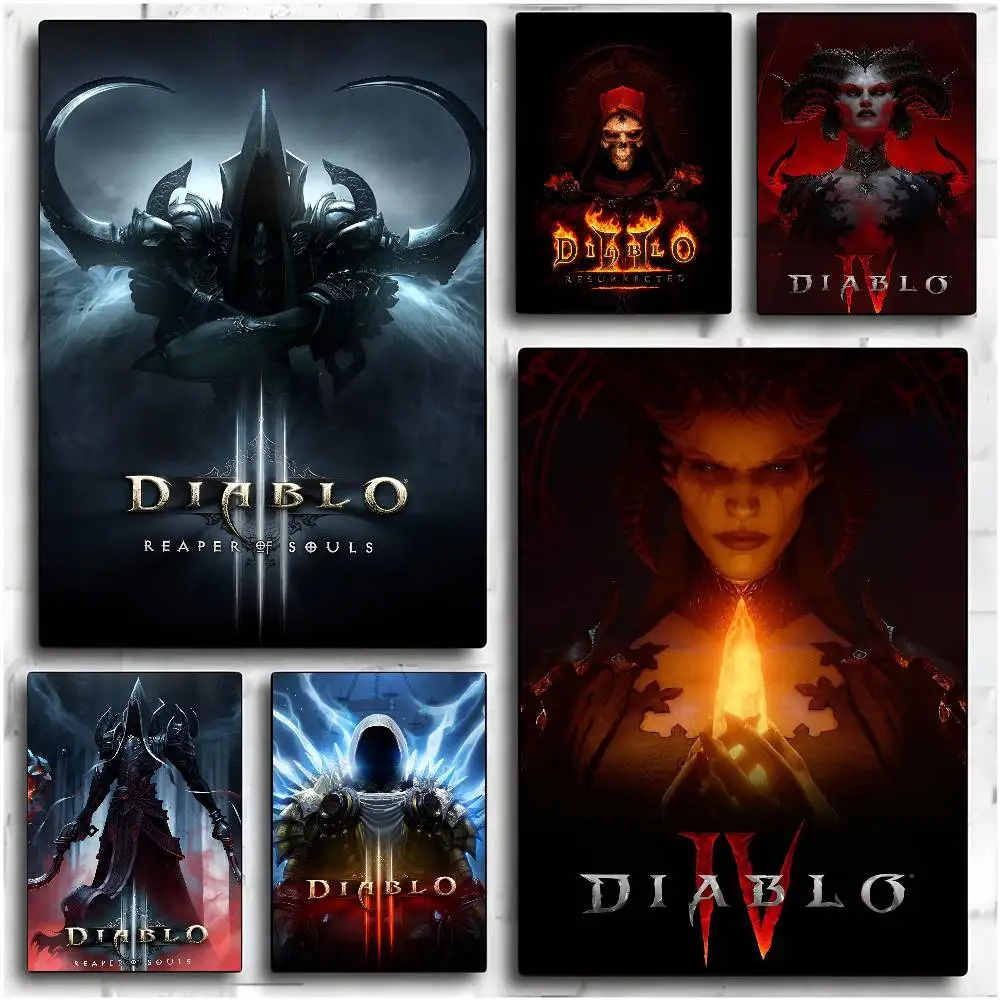 Pop RPG Game D-Diablo Poster Art with prints Home bedroom li