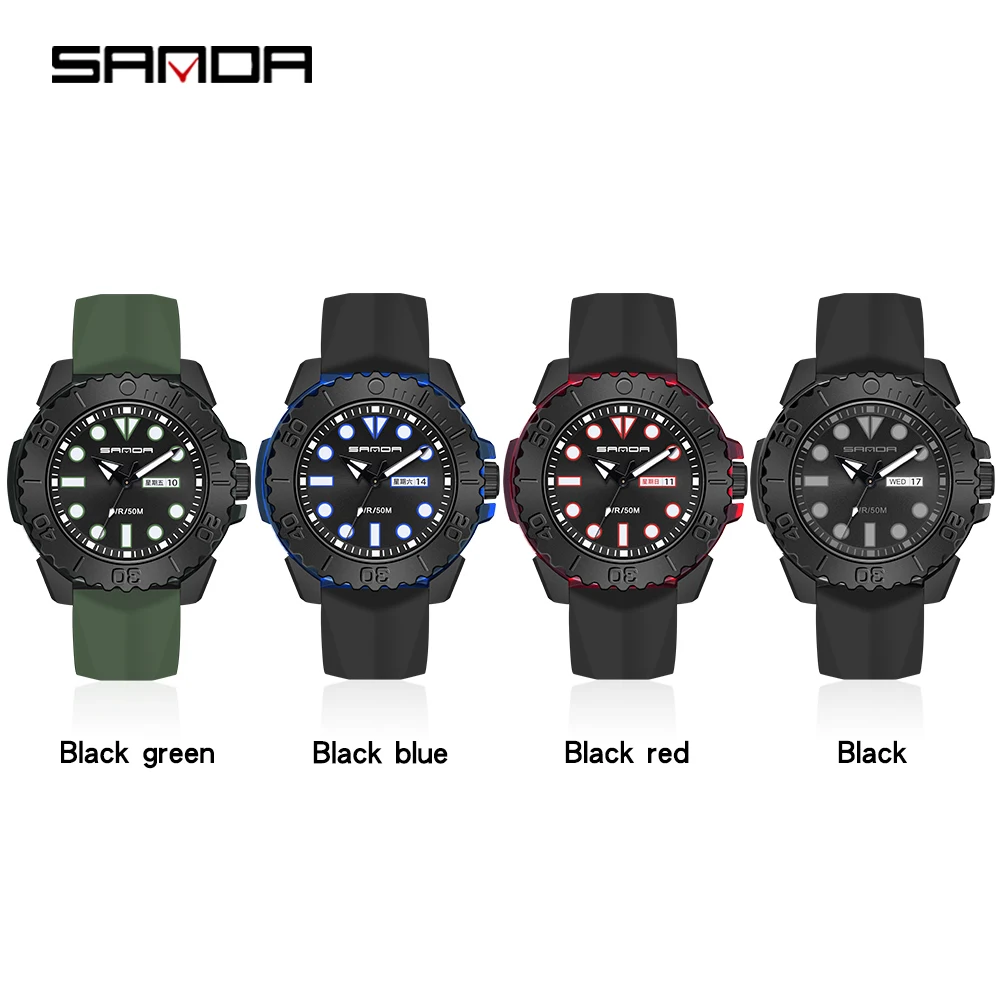 Wholesale of electronic single display calendar and waterproof silicone mountaineering sports men\'s watches Reloj Hombre 3118