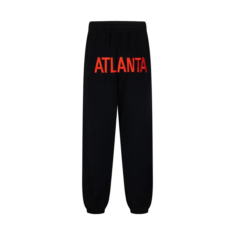 Mowalola Angel Warhorse Embroidered Cuffed Pants Loose American Retro Sporty Casual Jogger Trendy
