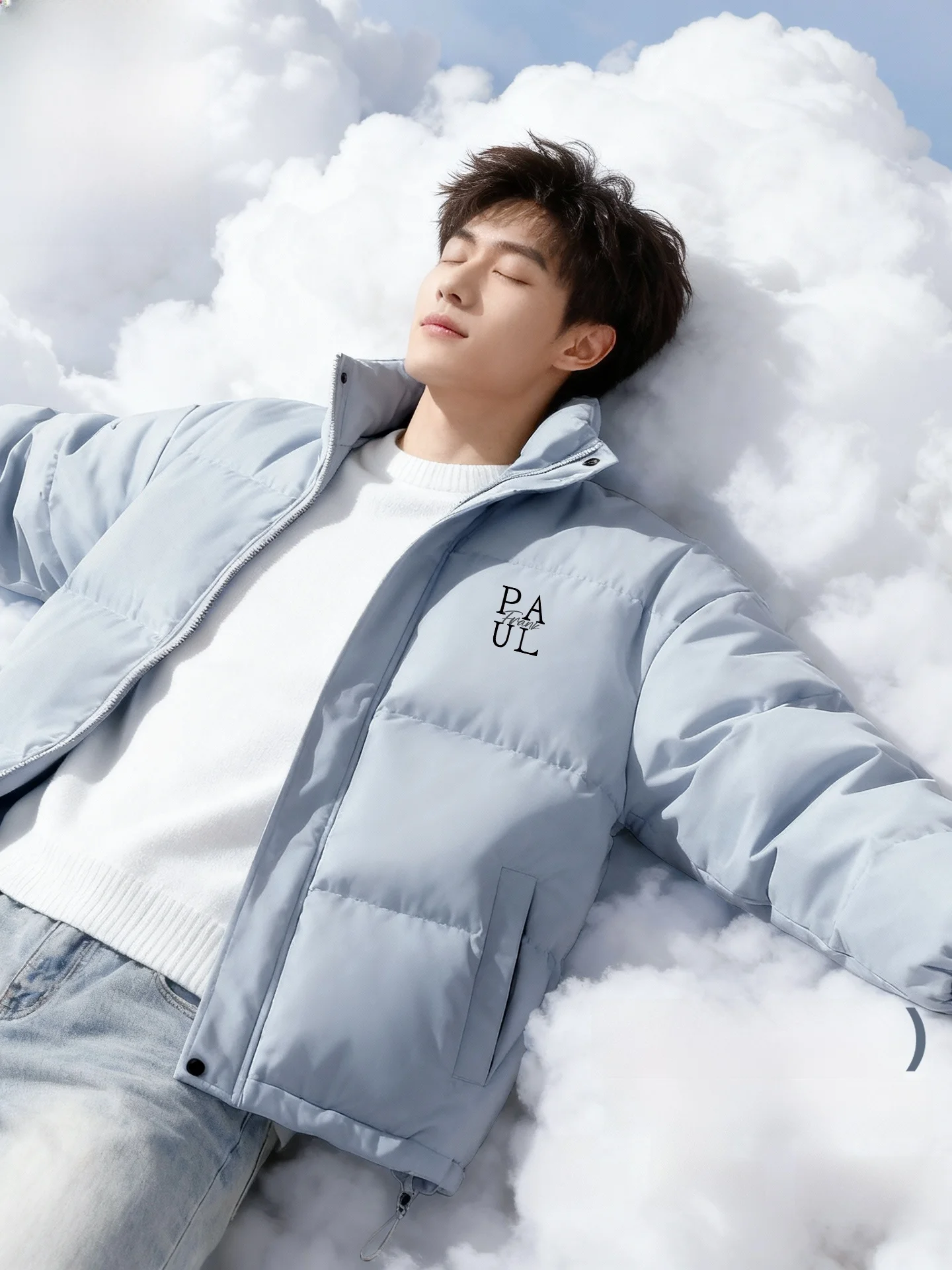 

Couples Winter Cotton Jaet Stand Collar Warm Bread Sle Coat Youth Casual Thiened Polyester Fiber Animal Pattern