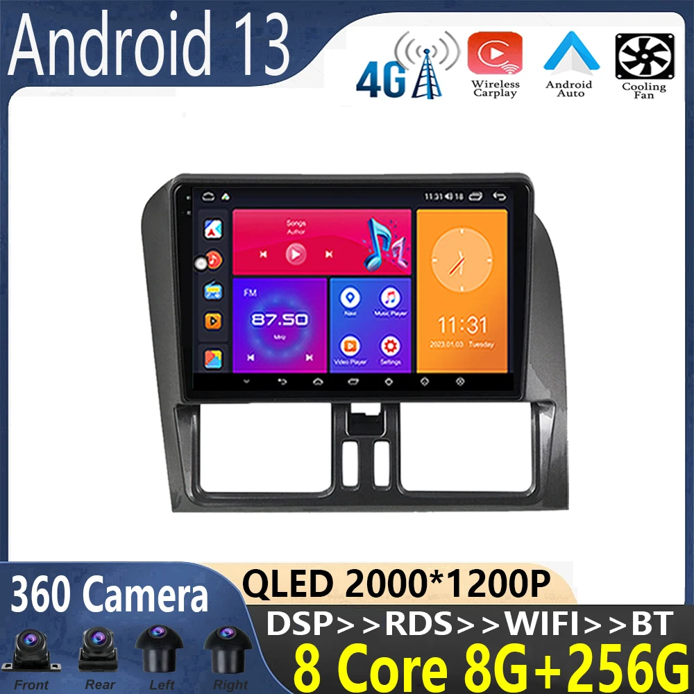 

9 inch android 13 For Volvo XC60 que 1 2008-2017 Car Radio Multimedia Video Player Navigation stereo GPS WIFI+4G QLED BT5.0