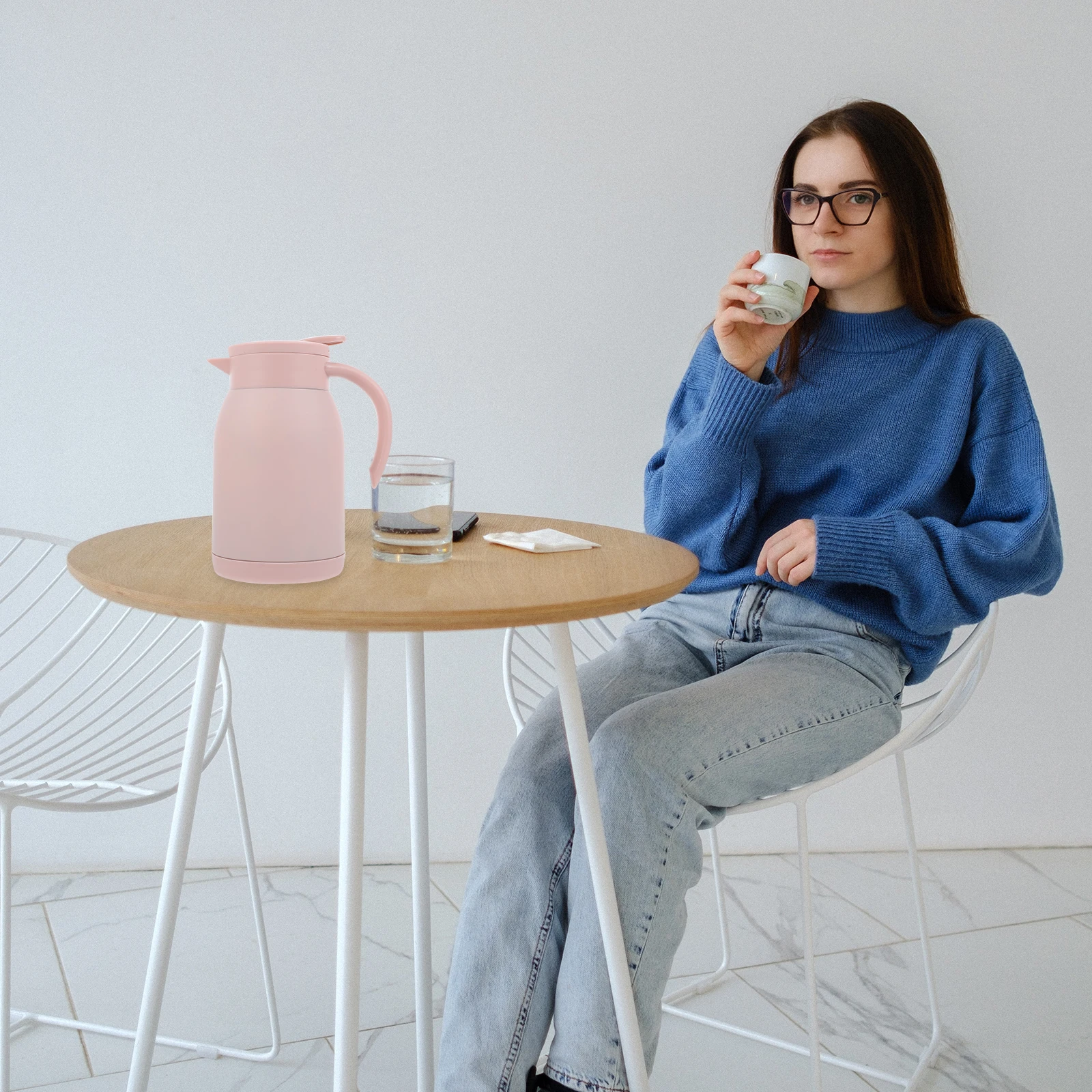 

Premium Thermal Kettle Insulated For Hot Water Coffee Tea Portable Household Vacuum Insulated Kettle Festival Gift Housewarming