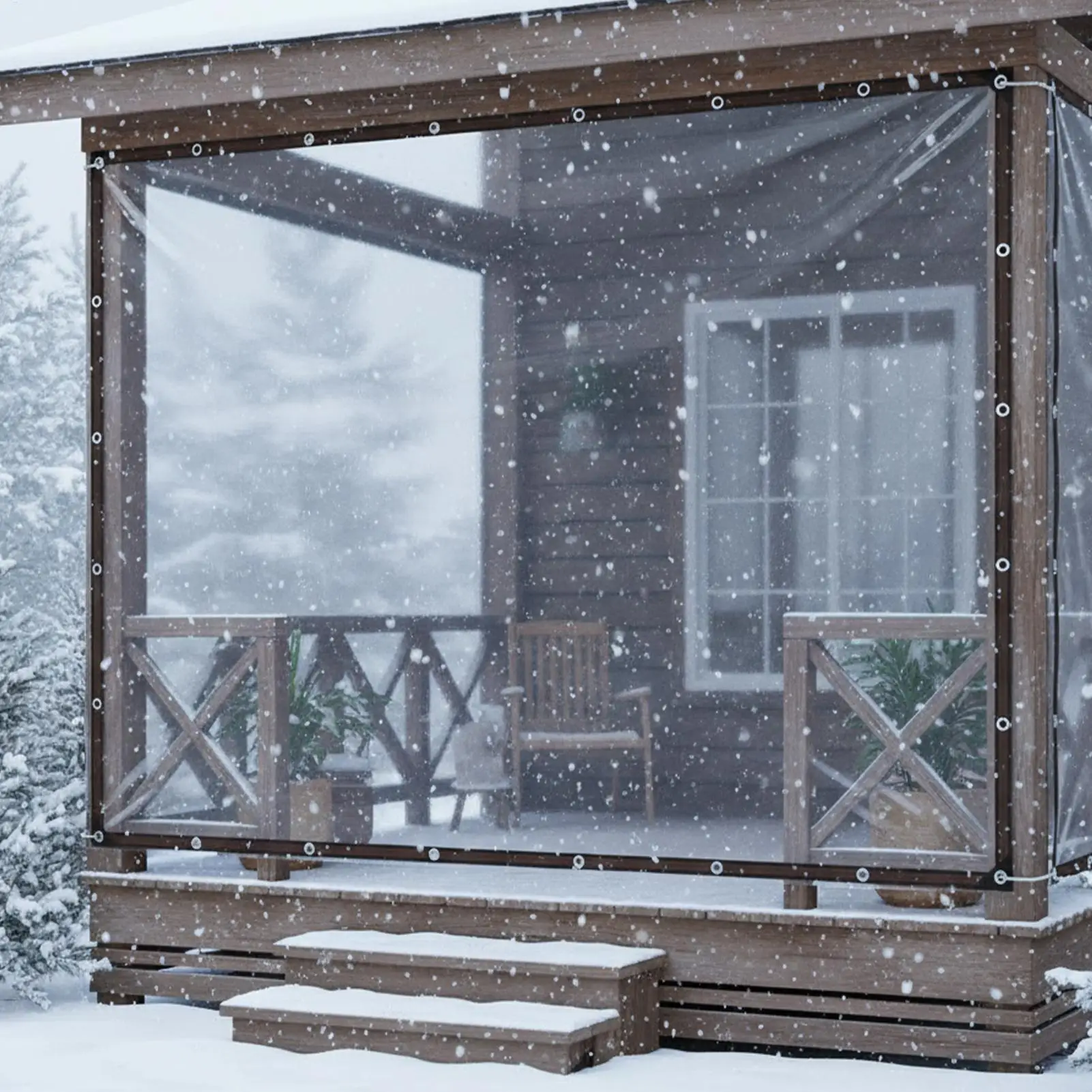 

Chicken Coop Cover Waterproof Snowproof Wrap Waterproof Greenhouse Tarp For Gardening Winter Shed Patio Roof Outside Room Tent