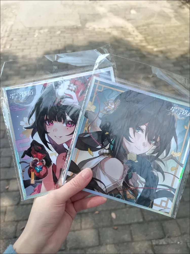 Anime Game Honkai:Star Rail Aventurine Collection Cards Coloured Paper Plate Desk Decor Photocard Gift Card Self Made Paper Card