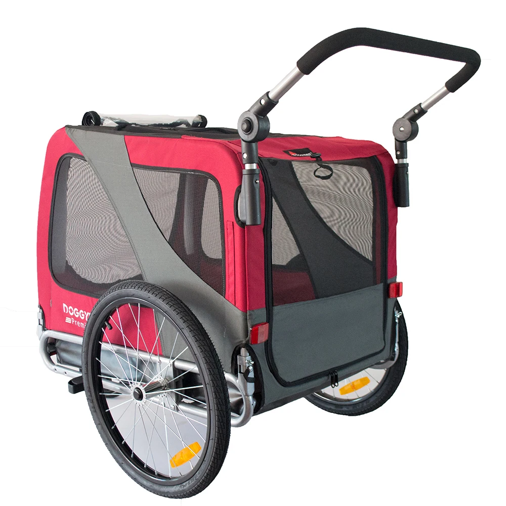 دراجة مقطورة مصنع الجملة دراجة الحيوانات الأليفة مقطورة M L XL حجم الكلب دراجة مقطورة الإفراج السريع وسهلة قابلة للطي 2 في 1 عربة