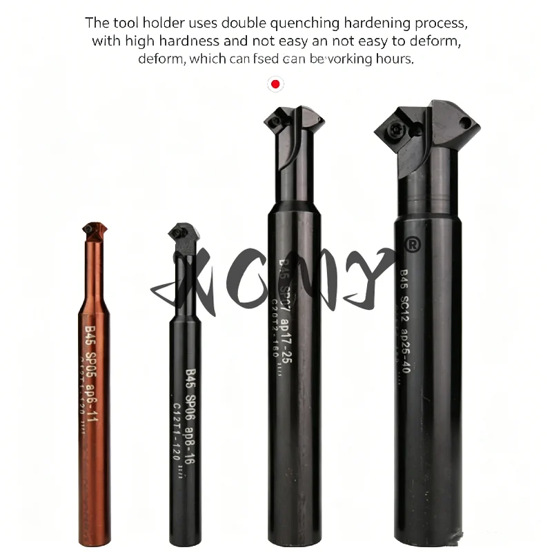 

45° internal and external positive and negative angle cutter for CNC chamfering of upper and lower inner holes