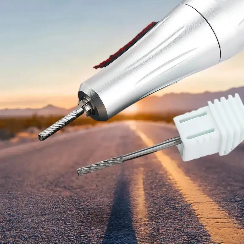 1 lima de uñas con broca de acero de tungsteno 3XF, limpieza eléctrica de cutículas para la preparación de camas de uñas