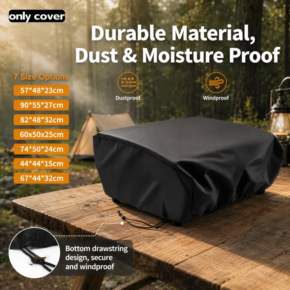 17–35 Inch Universal Flat Top Cover, Heavy Duty 210D Polyester Gas Grill Griddle Protector