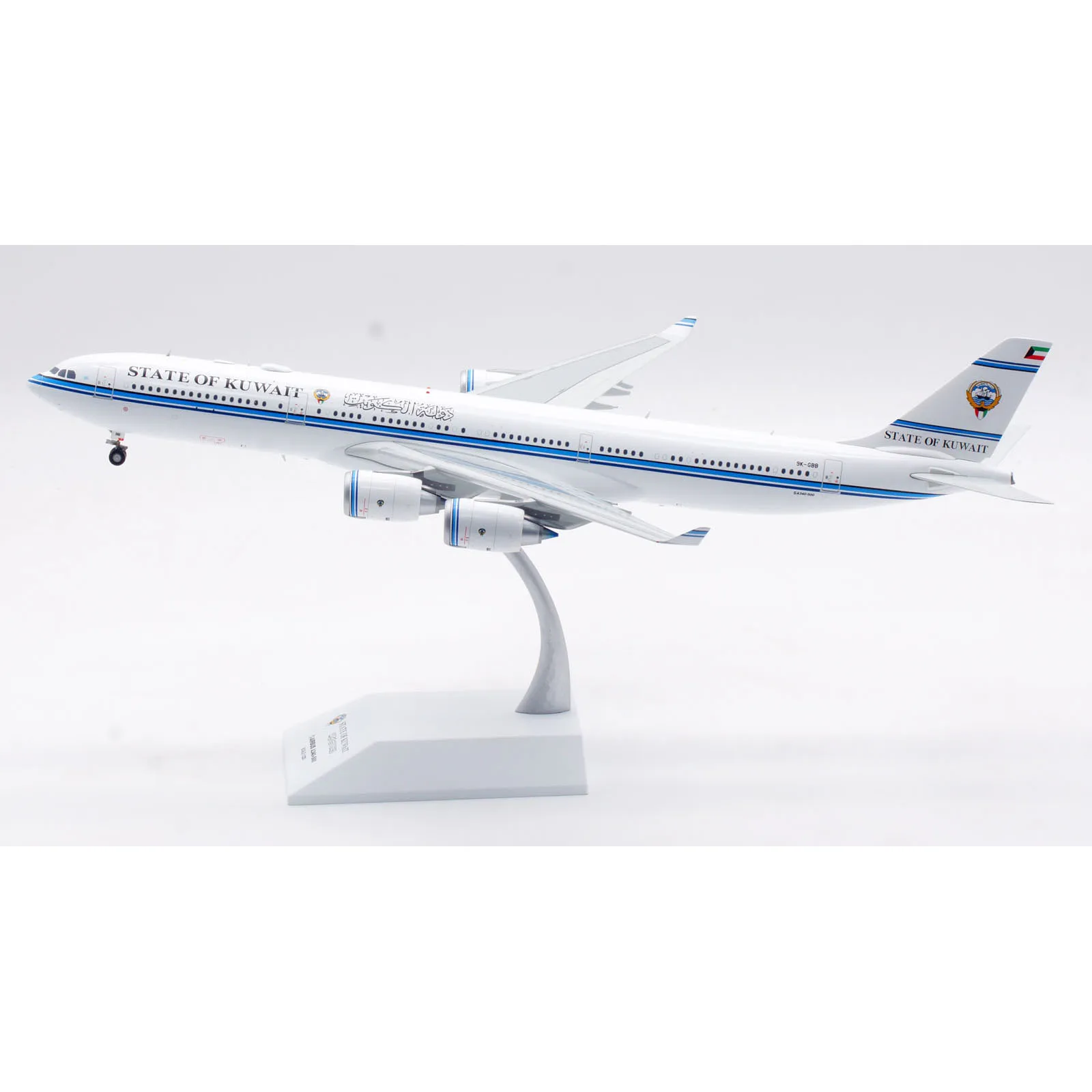 

XX20227 Коллекционный самолет из сплава в подарок JC Wings 1:200 State of Kuwait Airbus A340-500, литая под давлением модель самолета 9K-GBB с подставкой