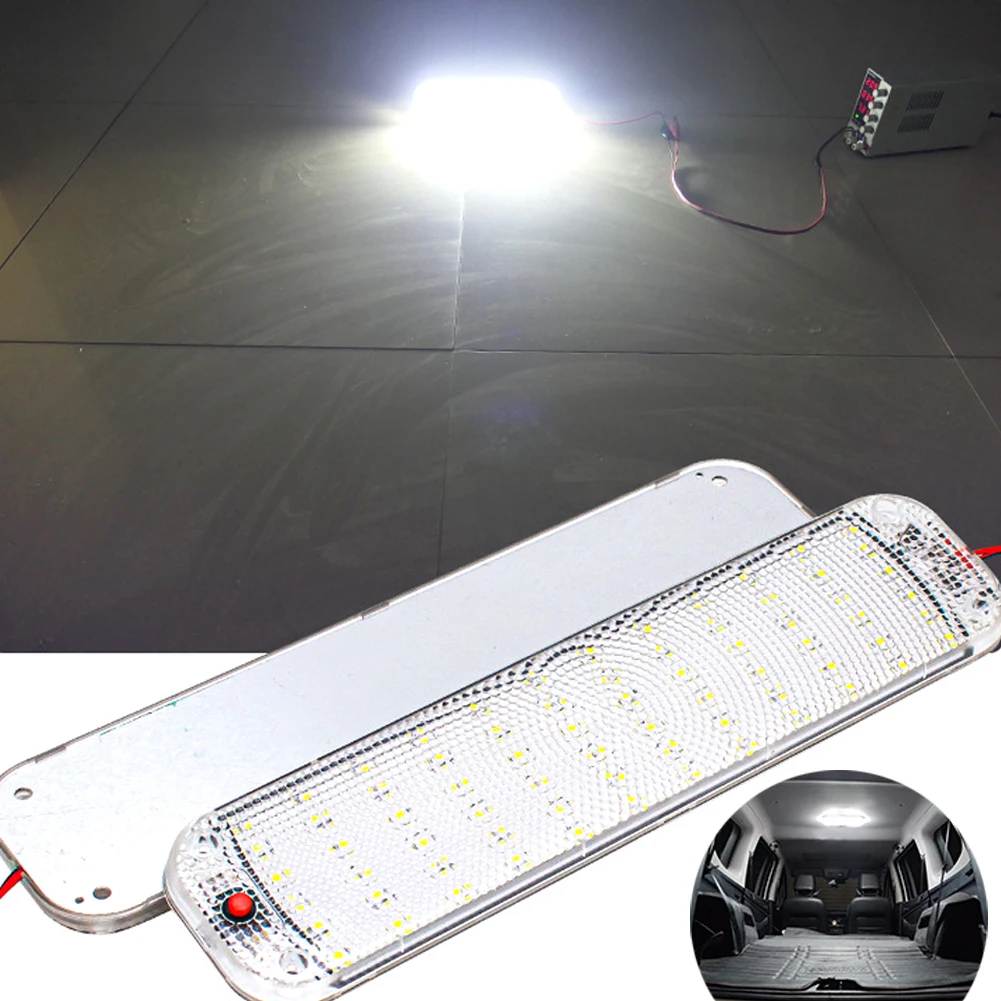 72LED Car Vehicle Interior Dome Roof Ceiling Reading Light Lamp 12V-80V LED Work Reading Light Car Roof Light Car Interior Light